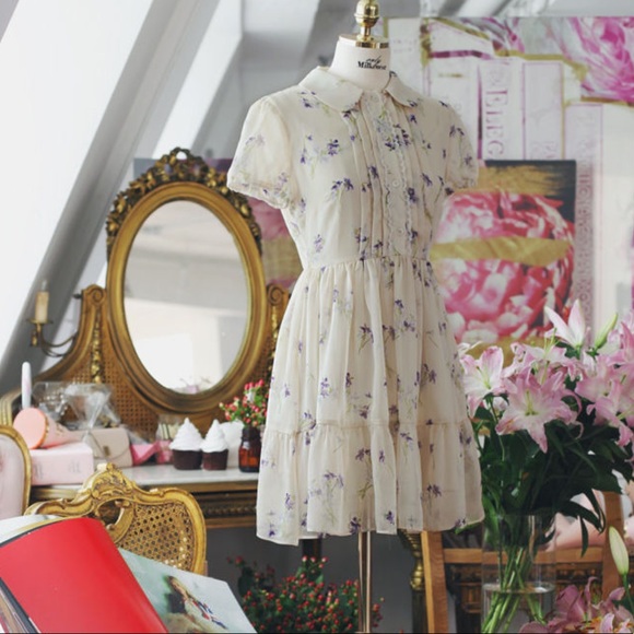 YesStyle Dresses & Skirts - Kawaii Peter Pan Collar Floral Dress